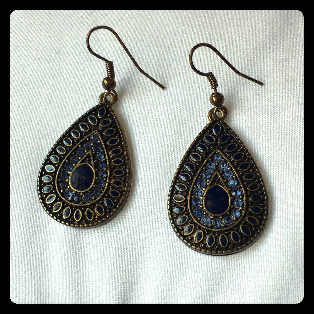 Ornate teardrop earrings